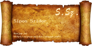 Sipos Szidor névjegykártya